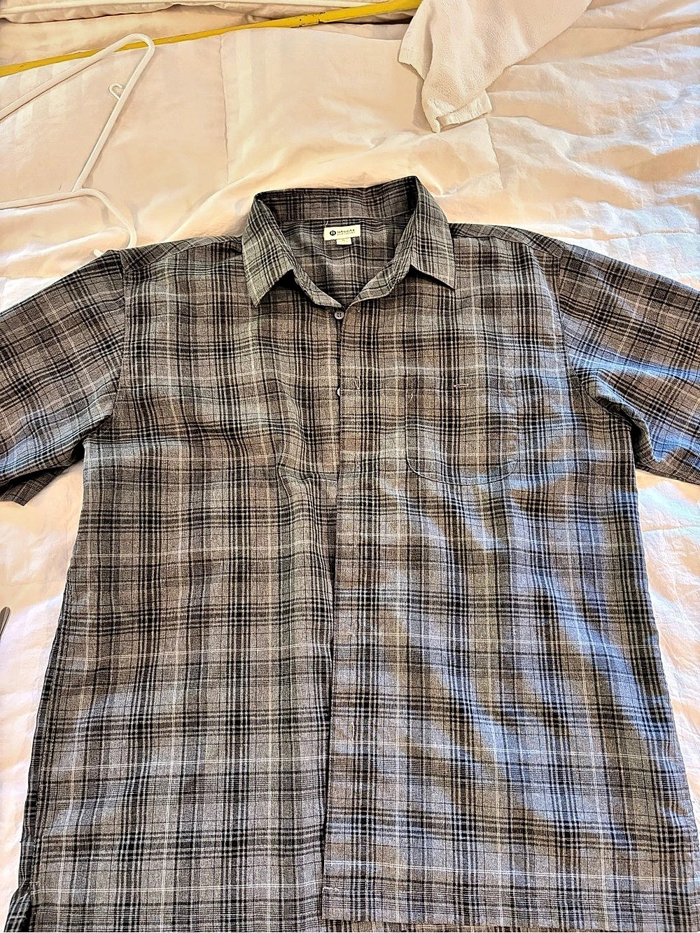 Haggar Men's Plaid Button Down Shirt XL Like New